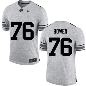Men's Ohio State Buckeyes #76 Branden Bowen Gray Nike NCAA College Football Jersey Supply WYC4644NJ